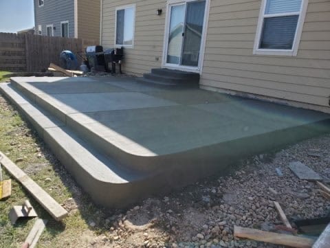 Stepped Backyard Patio