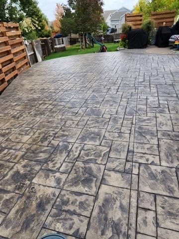 Ashlar Slate Stamped Patio
