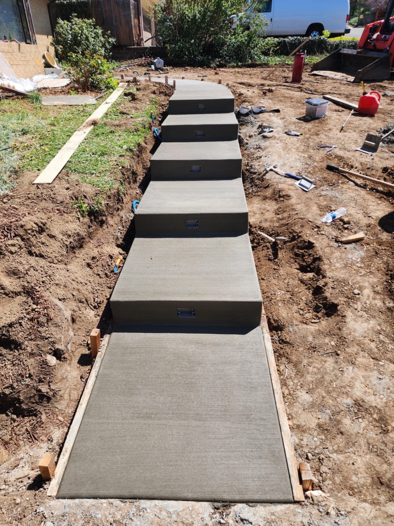 Hillside Concrete Stairs